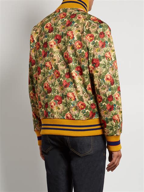 gucci jacket mens jiule windbreaker medusa floral print|Gucci.